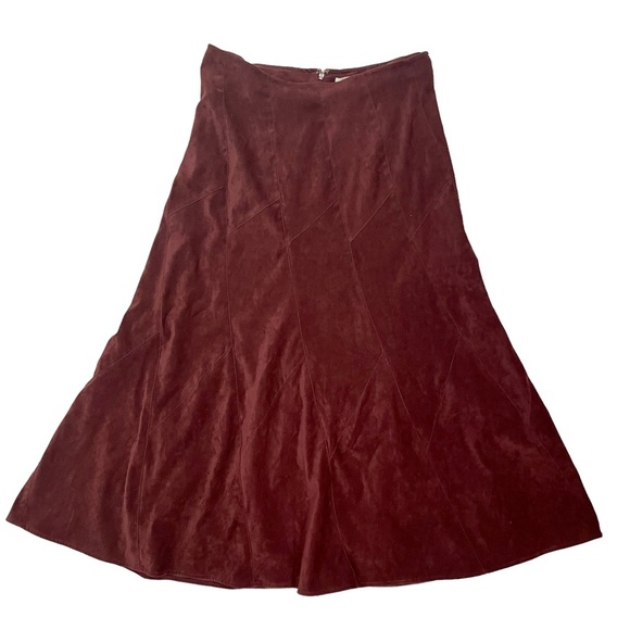 Christopher & Banks Brown Sueded Midi Skirt - Picture 8 of 12